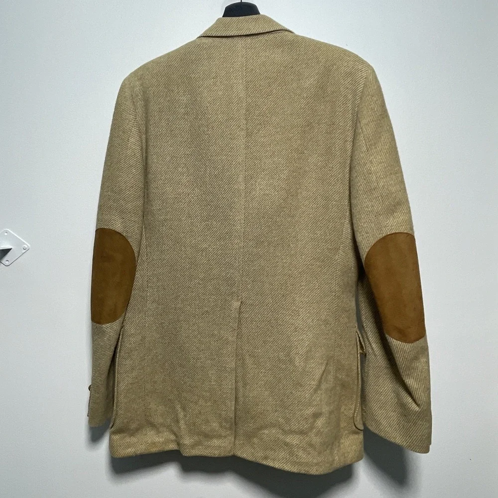 Vintage Izod Lacoste Wool Men's Blazer with Elbow Patches & Alligator‎ Buttons